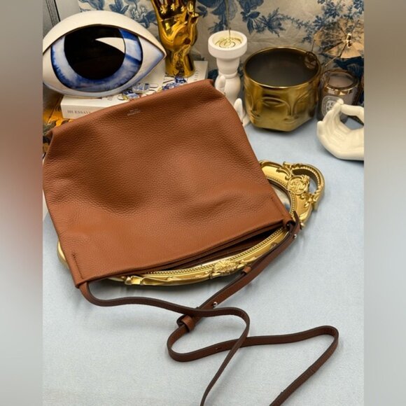 🆕 OROTON 🧿 NWOT Alice Slouch Hobo Zip Crossbody Bag, Whiskey CognacTan - Picture 13 of 13